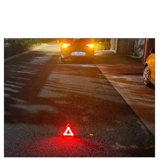 Groes Sonderangebot – 50 % Rabatt3-IN-1 Dreieckige Solar-Notfall-Signalleuchte für den Straenrand