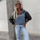 HEISSER VERKAUF 50% - Damen-Jeansjacke mit Kapuze und Kordelzug
