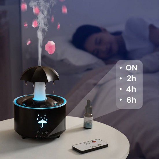 Aromatherapie-Luftbefeuchter mit 7 rotierenden Regentropfenfarben