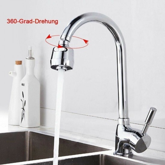 360 Grad drehbar Anschluss Düse für Wasserhahn, ABS/Metall