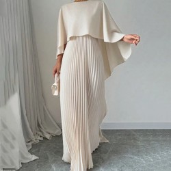 LAST DAY SALE 45% OFFElegant Unique Pressed Pleat Irregular Dress