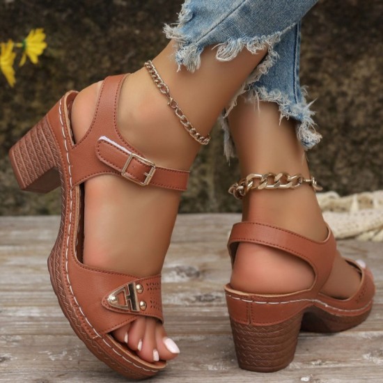Maximal 50 % RabattDamen Sandalen mit Blockabsatz