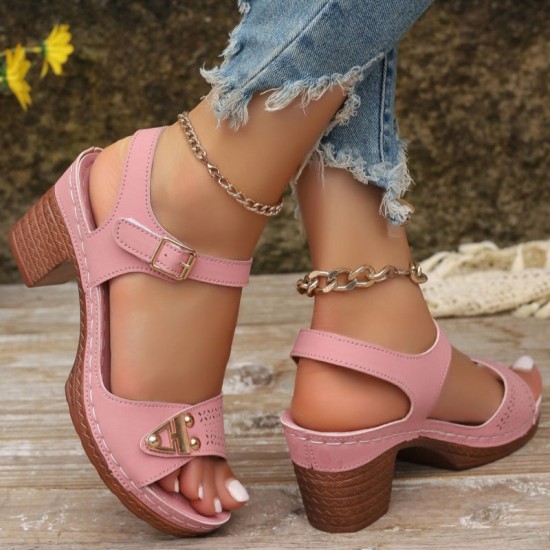 Maximal 50 % RabattDamen Sandalen mit Blockabsatz