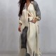 Set aus langem Hemd mit durchgehender Knopfleiste und Hose mit Kordelzug