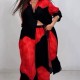 Set aus langem Hemd mit durchgehender Knopfleiste und Hose mit Kordelzug