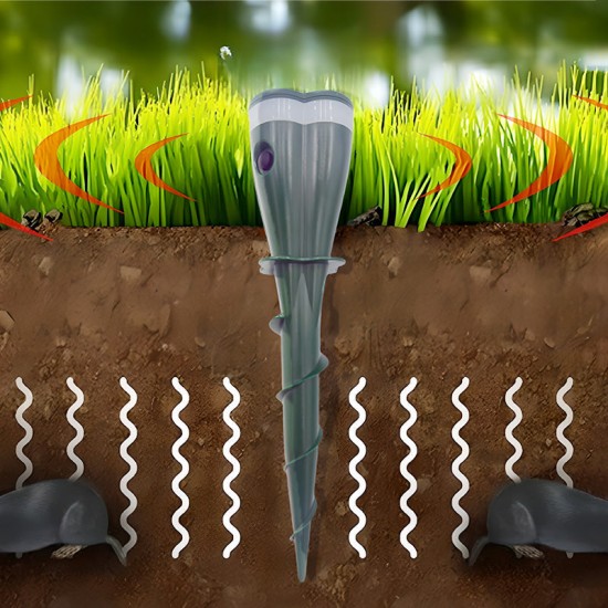 Frühjahrsverkauf 45% Rabatt Solarbetriebener, wasserdichter Schraub-Wühlmausschreck