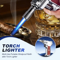 Tragbare, winddichte, nachfüllbare Mehrzweck-Taschenlampe Feuerzeug