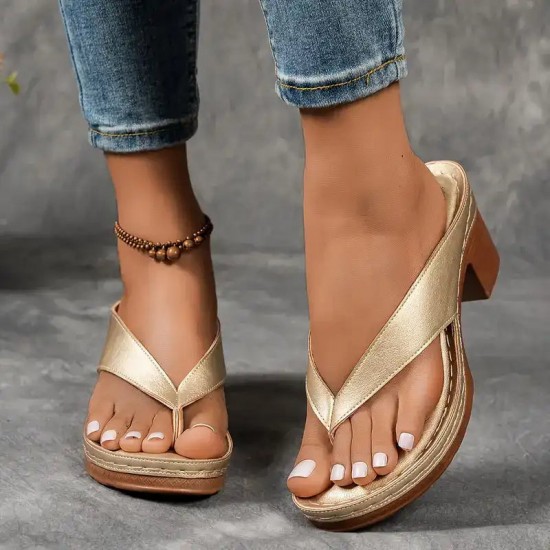 Sommer -Kpfen -Absatzflip -Flops für Frauen