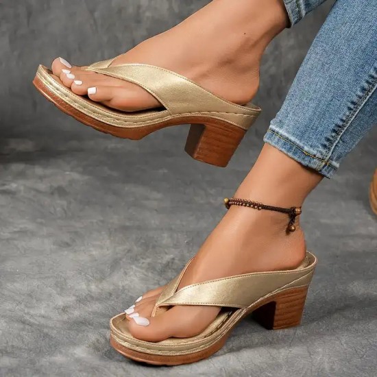 Sommer -Kpfen -Absatzflip -Flops für Frauen