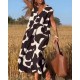 Lssiges Damenkleid mit geometrischen Farbblcken