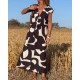 Lssiges Damenkleid mit geometrischen Farbblcken