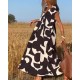 Lssiges Damenkleid mit geometrischen Farbblcken