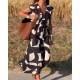 Lssiges Damenkleid mit geometrischen Farbblcken