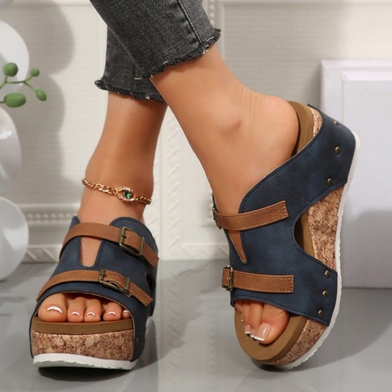 Sommer-NeuankünfteModische Plateau-Sandalen mit Keilabsatz für Damen