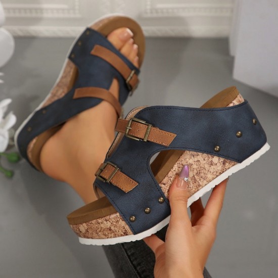 Sommer-NeuankünfteModische Plateau-Sandalen mit Keilabsatz für Damen