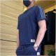 Herren High Stretch Kurzarm-Top & Jogginghose 2er-Set