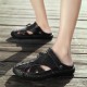 Handgefertigt aus echtem LederLssige Sandalen mit umklappbarem Fersenriemen für Herren
