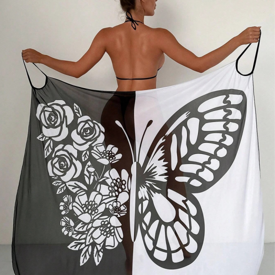 Zeitlich begrenztes SonderangebotDamen-Schmetterlings-Badeanzug, Cover-Up & Kleid