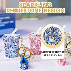 Funkelnder Strass-Milchtee-Feuerzeug-Schlüsselanhnger
