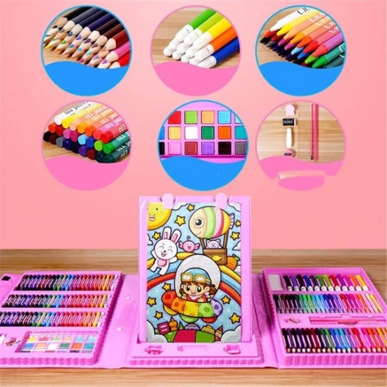  50% RABATT JETZT!  Deluxe 6-in-1 Kreativ-Kunstset - Enthlt Malwerkzeuge & 12 Farben für die Entwicklung kindlicher Fantasie 