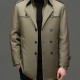 Mittellanger Trenchcoat für Herren mit herausnehmbarem Innenfutter