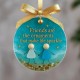 Freundschafts-Weihnachtsornament aus SeeglasVon der Natur geformt und von Hand gefertigt