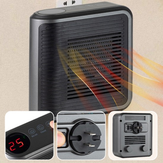 800-W-Wandheizgert mit einstellbarem Thermostat und Zeitschaltuhr