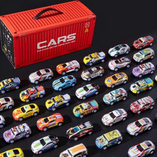 Weihnachtsaktion 55 % RABATT48 Mini-Rückziehautos mit eingebautem Garagenset