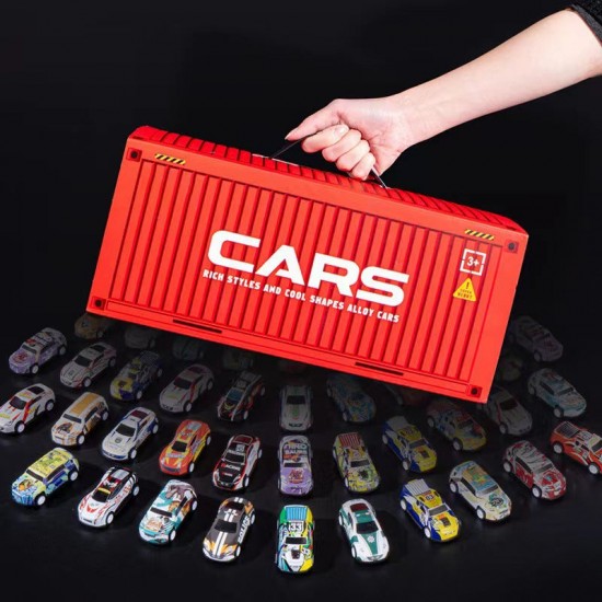 Weihnachtsaktion 55 % RABATT48 Mini-Rückziehautos mit eingebautem Garagenset